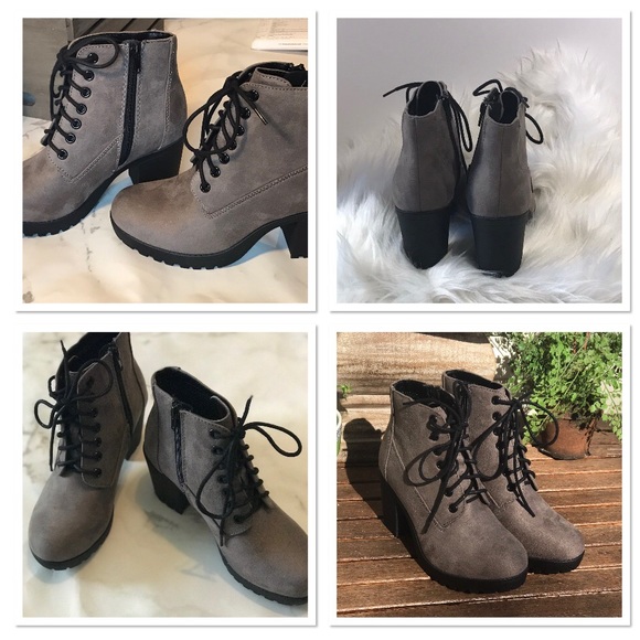 Soda(Nevitt) vegan suede chunky heels ankle boots (NWOT) - Picture 3 of 6